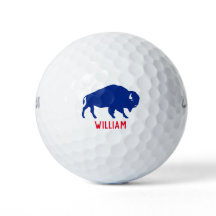 ブルーバッファローシルエットパーソナライズされた（名前）