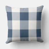 ブルーバッファローチェッククリスマス クッション (裏面)