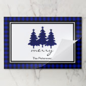 ブルーバッファローチェックパインツリーズ紙パッド ペーパーパッド (折り畳み)