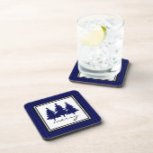 ブルーバッファローチェックパインツリー コースター (右側)