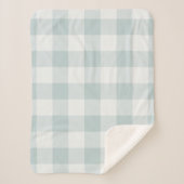 ブルーバッファローチェック |農家モダン家 シェルパブランケット (正面)