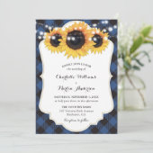 ブルーバッファロープライドひまわり結婚の花 招待状 (スタンド正面)