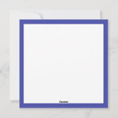 ブルーバッファロープレイドチェック写真クリスマスフラット シーズンカード (裏面)