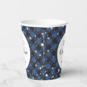 ブルーバッファロープレイドファミリークリスマスパーティー 紙コップ (右)