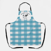 ブルーバッファロープレイドファームカウエプロン エプロン (正面)