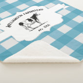 ブルーバッファロープレイドファームカウシェルパブランケット シェルパブランケット (3/4)