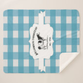 ブルーバッファロープレイドファームカウシェルパブランケット シェルパブランケット (正面(横))