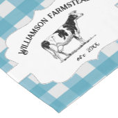 ブルーバッファロープレイドファームカウショートテーブルランナー ショートテーブルランナー (コーナー)