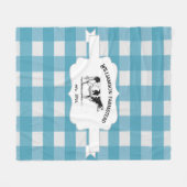 ブルーバッファロープレイドファームカウズフリースブランケット フリースブランケット (正面(横))