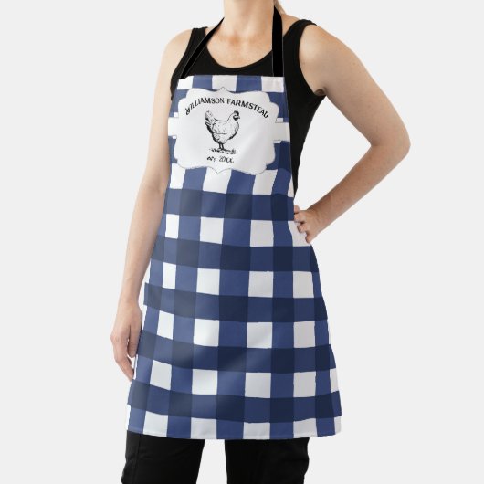 ブルーバッファロープレイドファームチキンエプロン エプロン (インサイチュ)