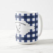 ブルーバッファロープレイドファームチキンコーヒーマグ コーヒーマグカップ (正面右)