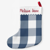 ブルーバッファロー チェック モノグラム スモールクリスマスストッキング (裏面)