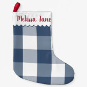 ブルーバッファロー チェック モノグラム スモールクリスマスストッキング (正面)