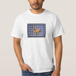 ブルーバッファロー・ペイズリー柄の野生のシカTシャツ Tシャツ