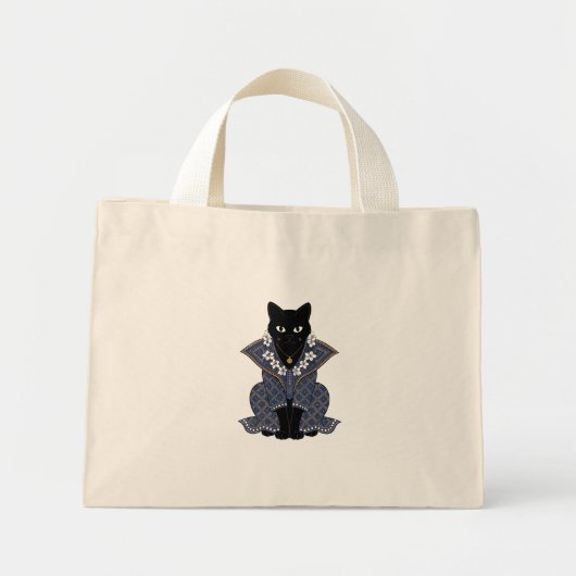 ブルーバティック 猫の女王 トートバッグ (正面)