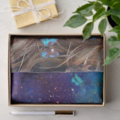 ブルーバテラフライ美しいイン自然ティッシュペーパー 薄葉紙 (ギフト)