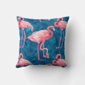 ブルーバナナのフラミンゴ葉ス クッション (裏面)