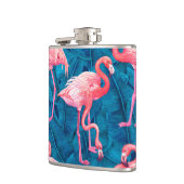 ブルーバナナのフラミンゴ葉ス フラスク (左)