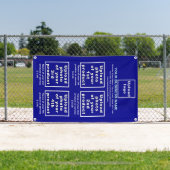 ブルーバナーのビジネス製品またはサービス 横断幕 (インサイチュ)