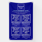 ブルーバナーのビジネス製品またはサービス 横断幕 (縦)