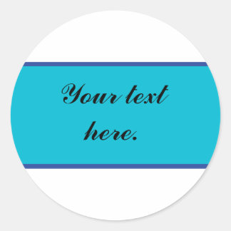 ブルーバナーステッカー(カスタム文字) ラウンドシール