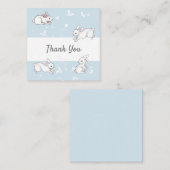 ブルーバニーありがとうご注意カード ノートカード (正面/裏面)