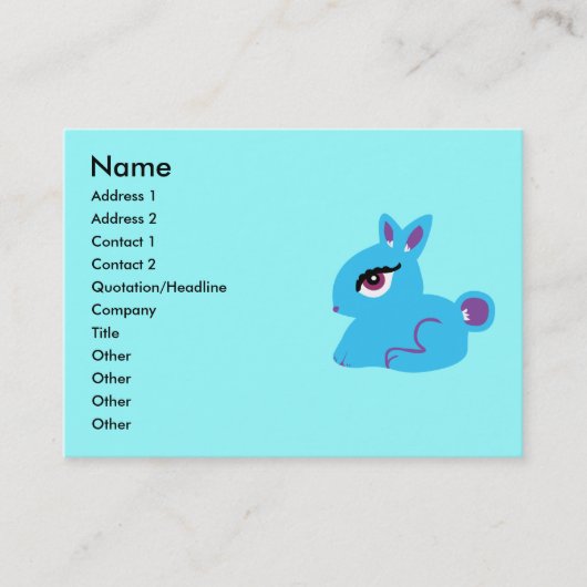 ブルーバニーの名刺 名刺 (正面)