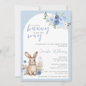 ブルーバニーイースター男の赤ちゃんのシャワー招待状 招待状 (正面)