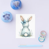 ブルーバニーテールコテージイースターバニーと卵 チラシ (シングル)