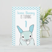 ブルーバニーファースト1歳招待状 招待状 (スタンド正面)