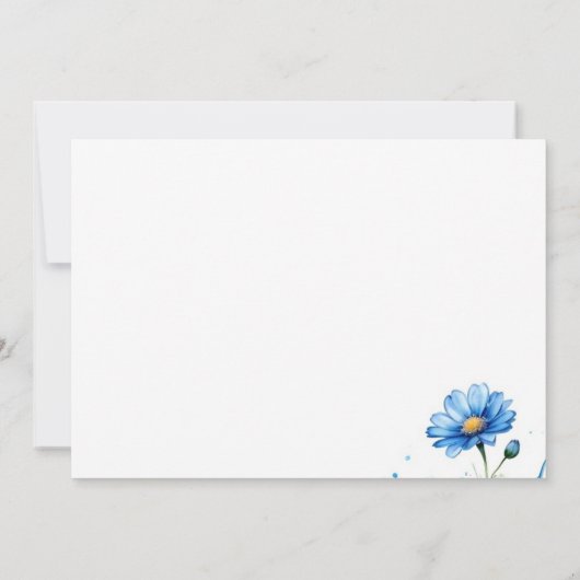 ブルーバニーブリスティーベイビーシャワーパーティー 招待状 (裏面)