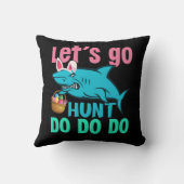 ブルーバニー耳シャークイースターエッグ狩り クッション (裏面)