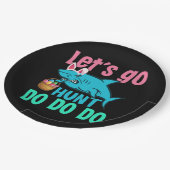 ブルーバニー耳シャークイースターエッグ狩り ペーパープレート (アングル)