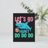 ブルーバニー耳シャークイースターエッグ狩り ポストカード (スタンド正面)