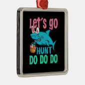 ブルーバニー耳シャークイースターエッグ狩り メタルオーナメント (右)