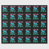 ブルーバニー耳シャークイースターエッグ狩り ラッピングペーパー (フラット)