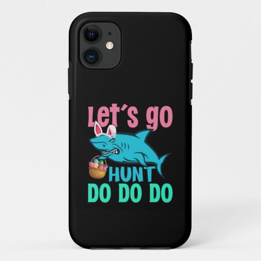 ブルーバニー耳シャークイースターエッグ狩り Case-Mate iPhoneケース (裏面)