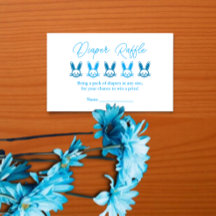 ブルーバニー赤ちゃんシャワーおむつラッフル