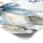 ブルーバニー赤ちゃんシャワーへようこそ ポスター (角)