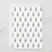 ブルーバニー赤ちゃんシャワー サンキューカード (裏面)