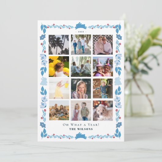 ブルーバニー フォークアート 1年を振り返って 12枚の写真 シーズンカード (スタンド正面)