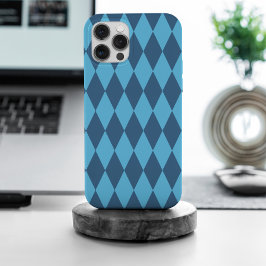 ブルーババリア菱形フラグパターン iPhone 15 PRO MAXケース
