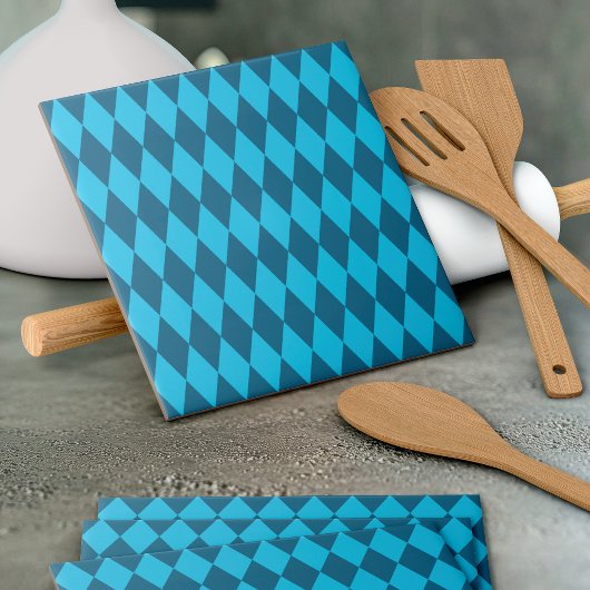 ブルーババリアRHOMBUS国旗のパターン タイル