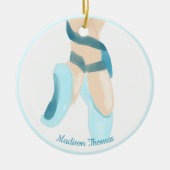 ブルーバパーソナライズされたレースリッパーセラミック セラミックオーナメント (正面)