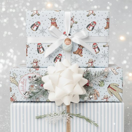 ブルーバビーズ初めてのクリスマスウィンターパジャマ ラッピングペーパーシート