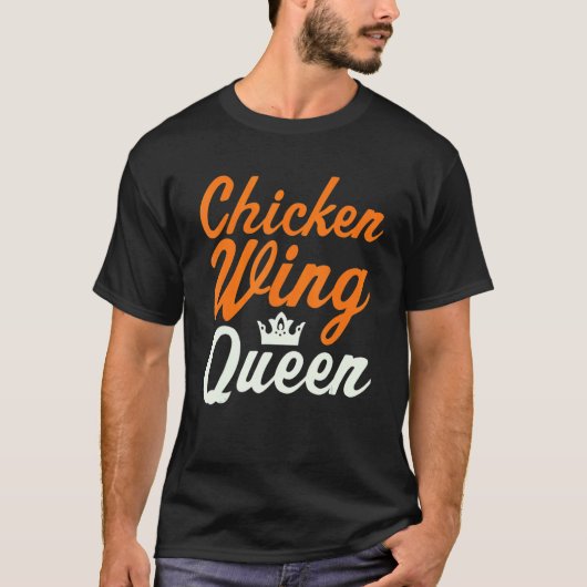 ブルーバファロー・チキンウィングの女王 鶏肉好き Tシャツ (正面)