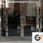 ブルーバフェイクードステンドグラス青鳥 ウィンドウサイン (オフィスドア)