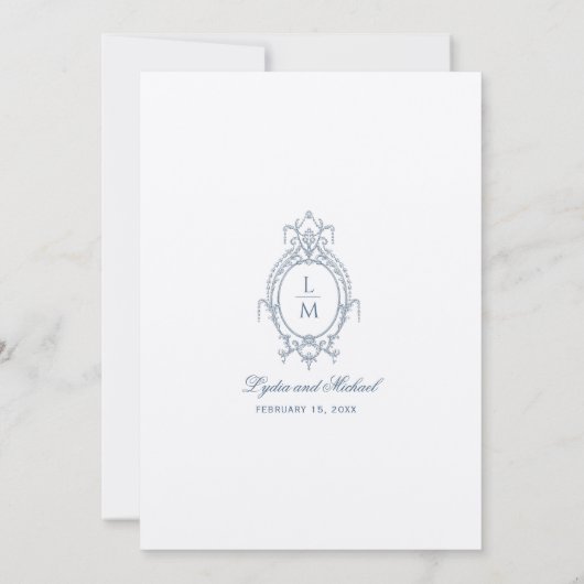 ブルーバフランスのロ華美ーク・モノグラム日付を保存 セーブザデート (裏面)