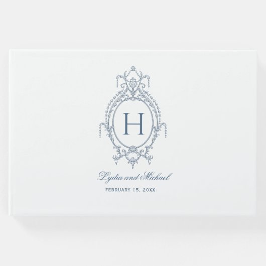 ブルーバフランスのロ華美ーク・モノグラム結婚ズ ゲストブック (正面)