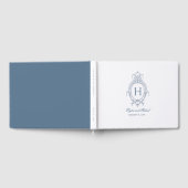 ブルーバフランスのロ華美ーク・モノグラム結婚ズ ゲストブック (全面)